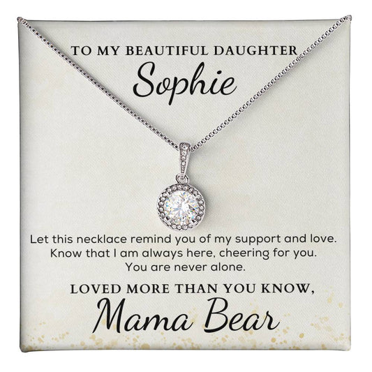 Personalized Necklace For Daughter -- Eternal Knot