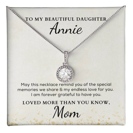 Personalized Necklace For Daughter -- Eternal Knot Special Memories